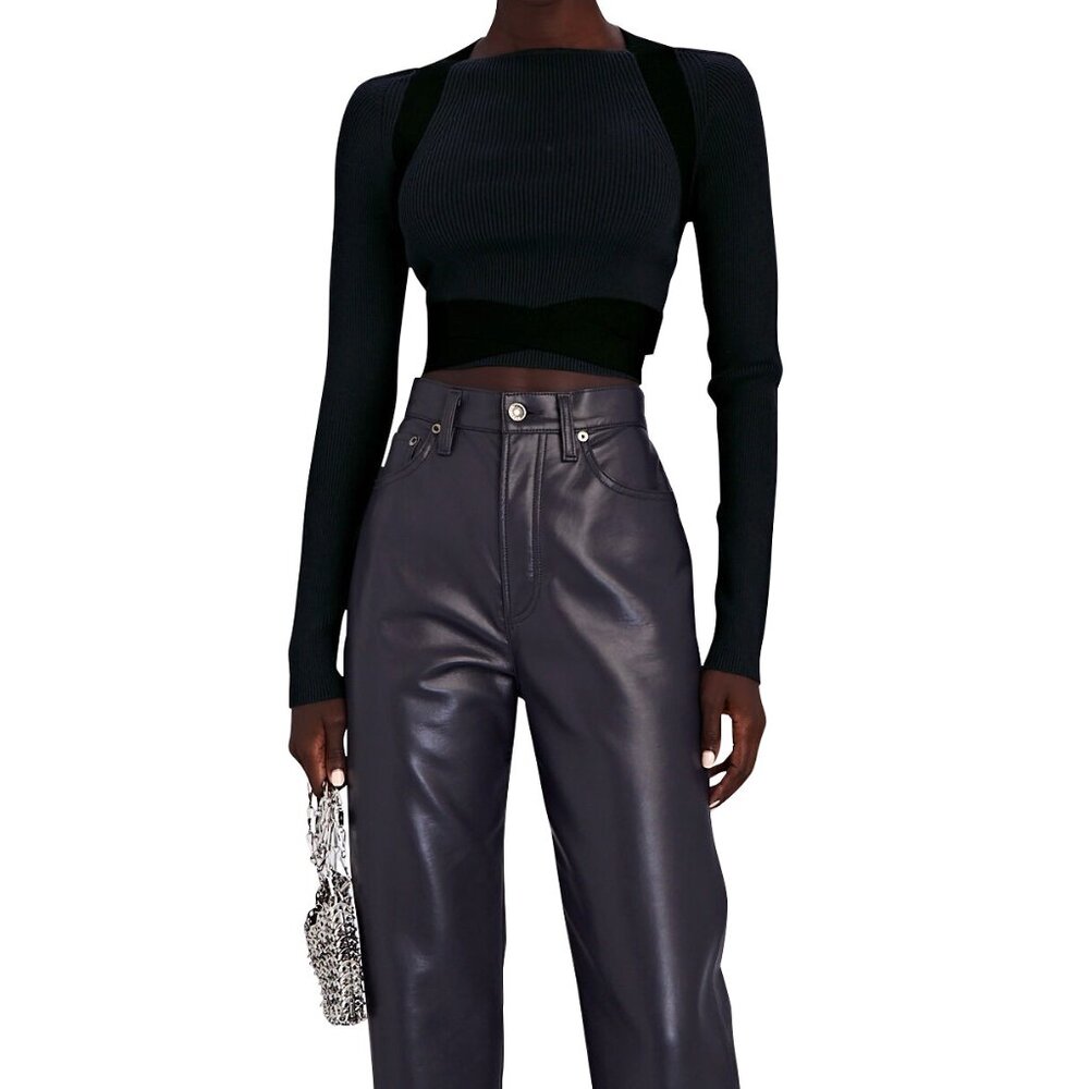 NWT💙Intermix Luel Studio💙Devon Cut-Out Rib Knit Top